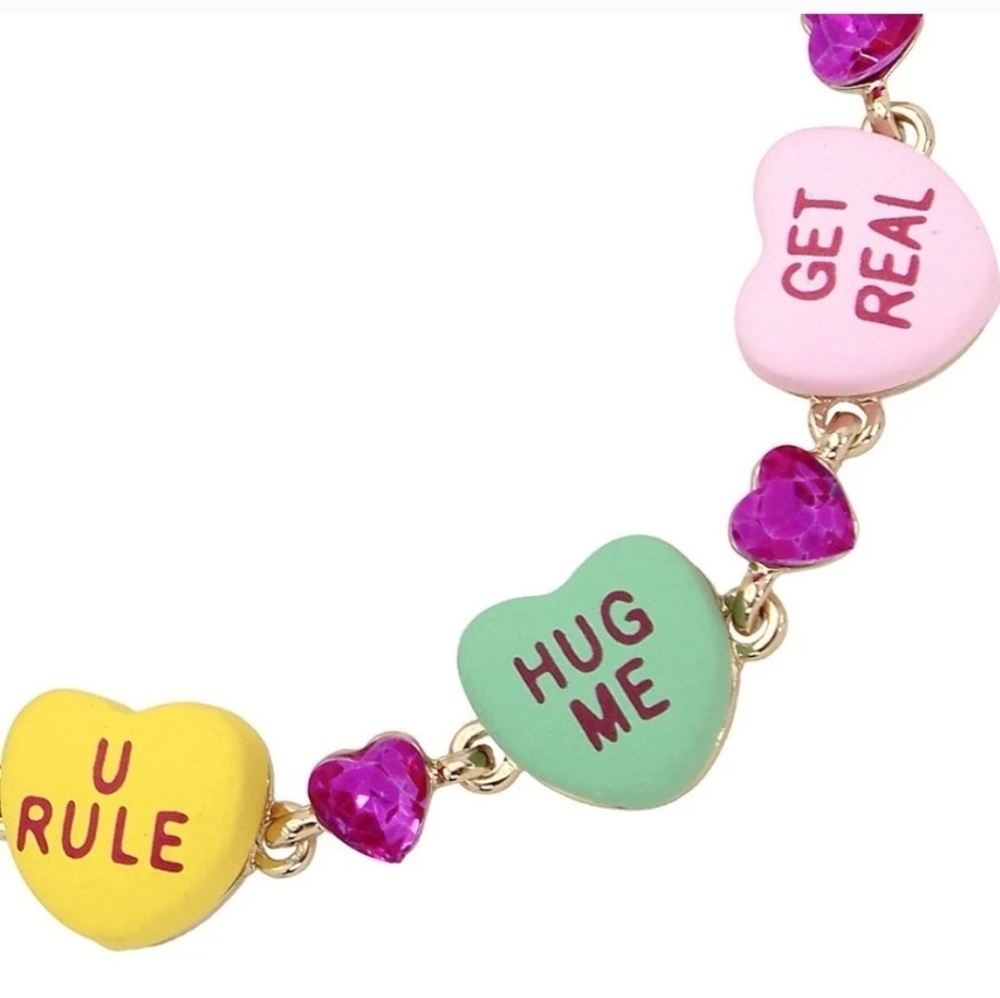 💕▪️Betsey Johnson ▪️(broken Link ) ❌️Damaged❌️ Think Pink Candy Bracelet - Picture 5 of 8